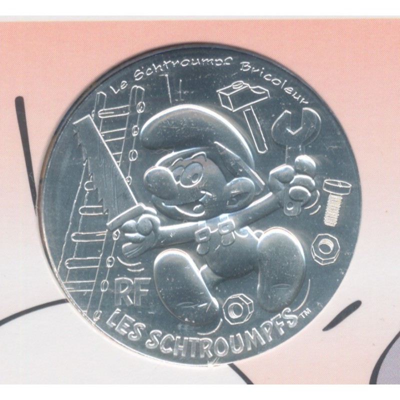10 Euro 2020 - Le Schtroumpf bricoleur - N°17 - argent