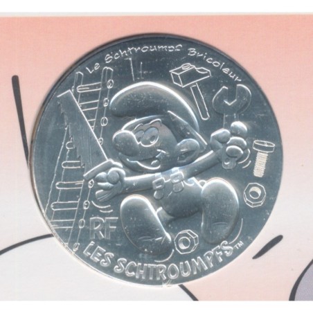 10 Euro 2020 - Le Schtroumpf bricoleur - N°17 - argent