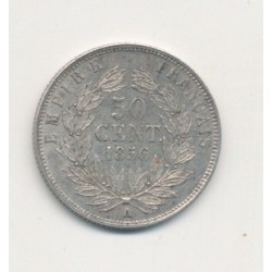 50 centimes Napoléon III - 1856 A Paris - Tête nue 2