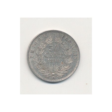 50 centimes Napoléon III - 1856 A Paris - Tête nue