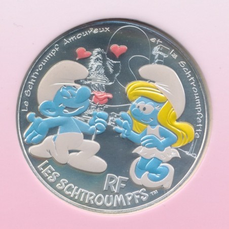 50 Euro 2020 - Le Schtroumpf Amoureux - argent
