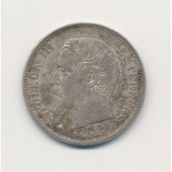50 centimes Napoléon III - 1856 BB Strasbourg - Tête nue