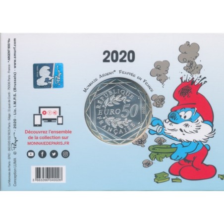 50 Euro 2020 - Le Grand Schtroumpf - argent