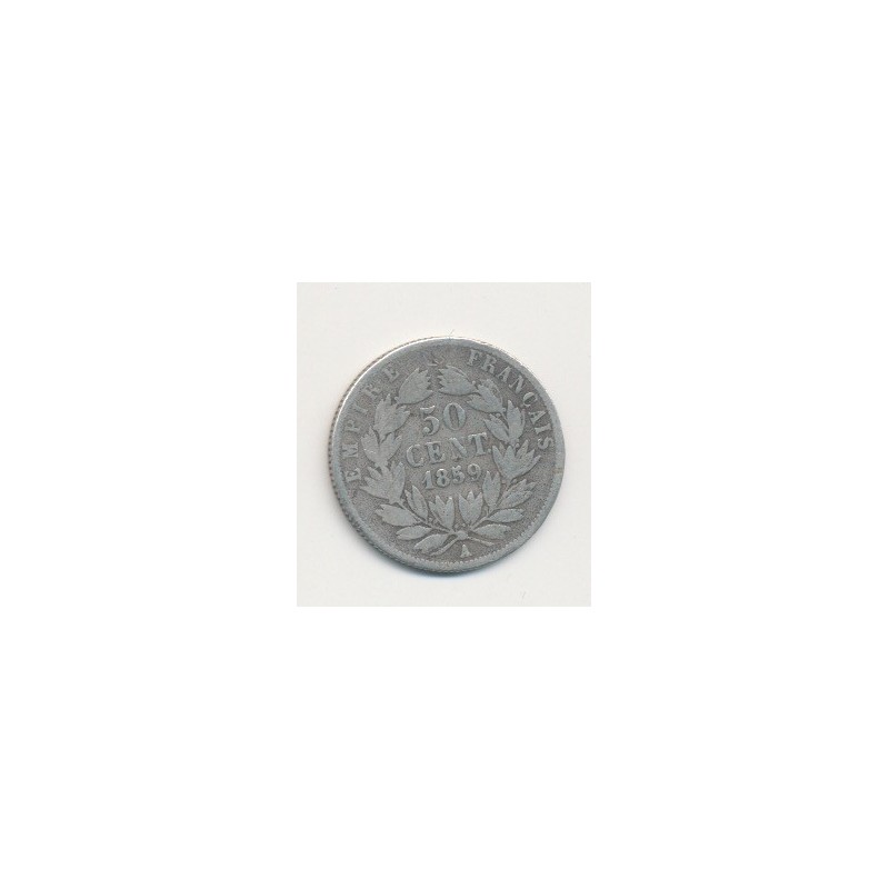 50 centimes Napoléon III - 1859 A Paris - Tête nue