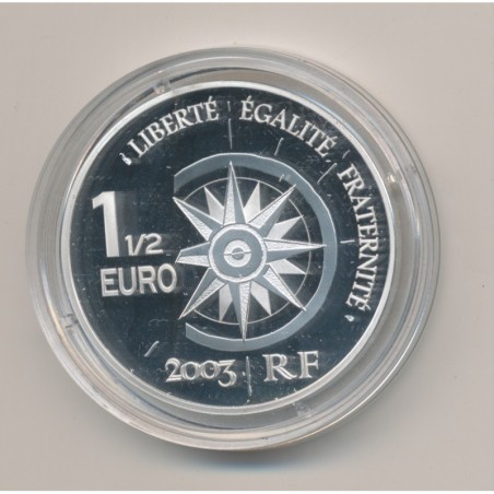 1 1/2 Euro - Vol Paris Tokyo - 2003 - argent BE