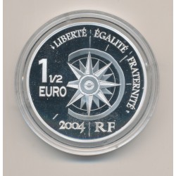 1 1/2 Euro - Grands express aériens - 2004 - argent BE 2