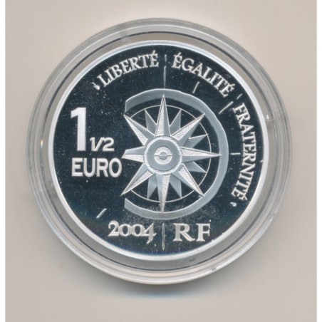 1 1/2 Euro - Grands express aériens - 2004 - argent BE