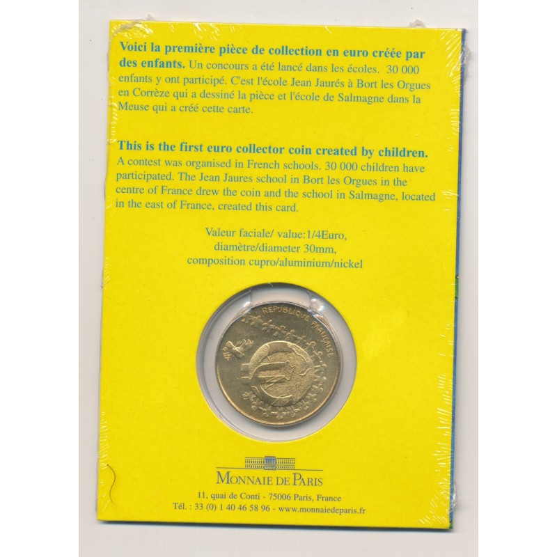 1/4 Euro des enfants - 2002 - cuivre alu nickel