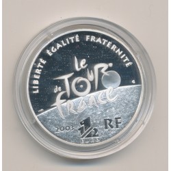 1 1/2 Euro - Étape de montagne - 2003 - Centenaire tour de france - argent BE 2