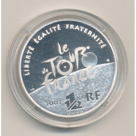 1,5 Euro 2003 - Contre la montre - Centenaire tour de france - argent BE