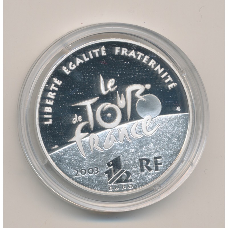 1 1/2 Euro -Sprint - 2003 - Centenaire tour de france - argent BE
