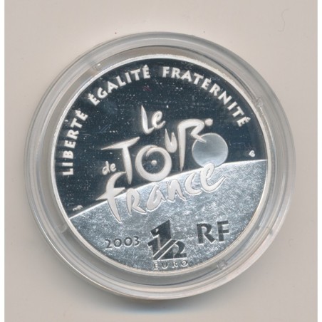 1 1/2 Euro -Sprint - 2003 - Centenaire tour de france - argent BE