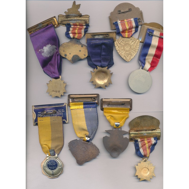 Etats-Unis - Lot 9 Badges convention vétérans US 