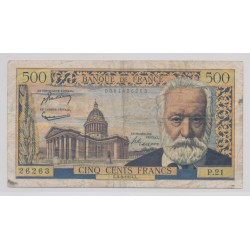 500 Francs Victor Hugo - 4.03.1954 - P.21 - TB
