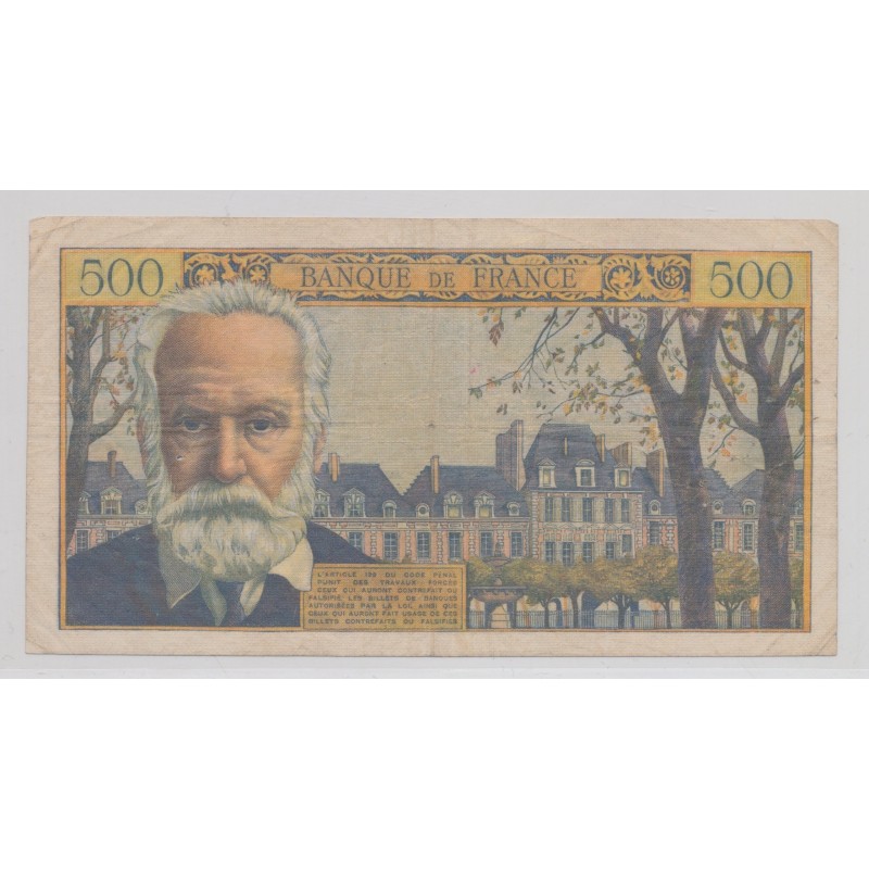 500 Francs Victor Hugo - 4.03.1954 - Y.14 - TB+