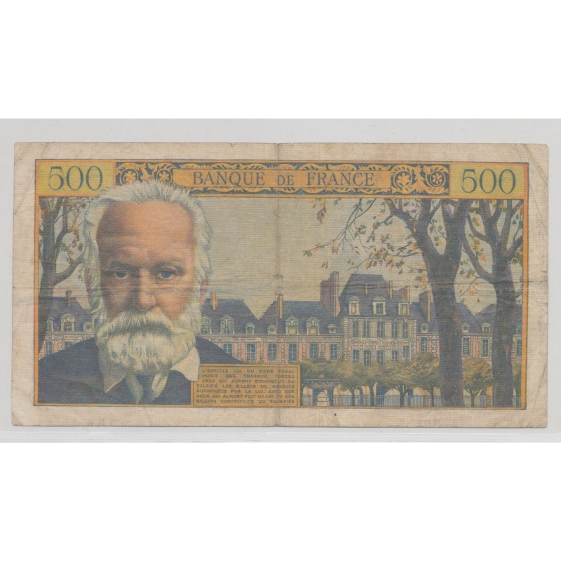 500 Francs Victor Hugo - 2.09.1954 - F.34 - TB