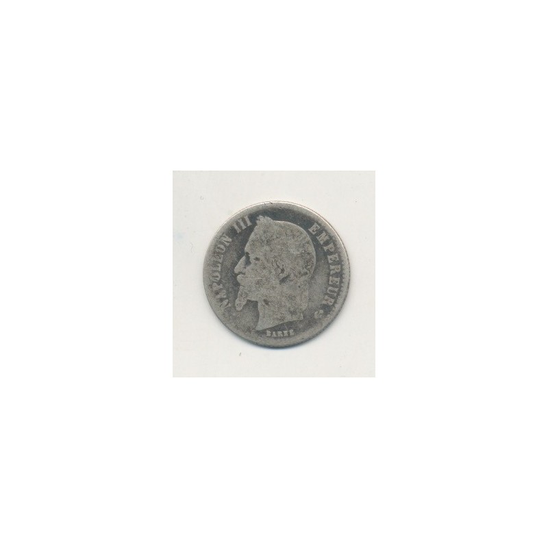50 centimes Napoléon III - 1866 BB Strasbourg - Tête laurée