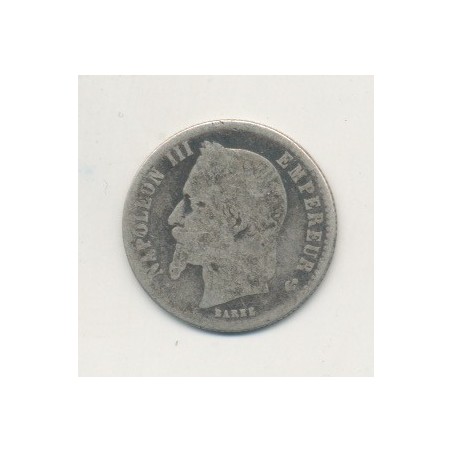 50 centimes Napoléon III - 1866 BB Strasbourg - Tête laurée