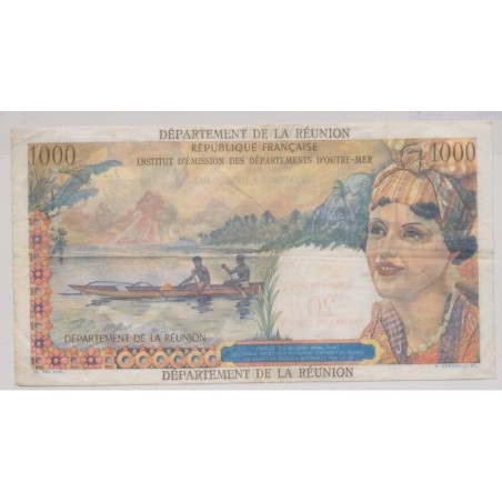 Billet - 20NF sur 1000 Francs Reunion - 1971 - TTB