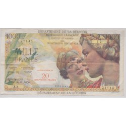 Billet - 20NF sur 1000 Francs Reunion - 1971 - TTB