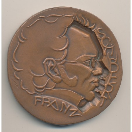 Médaille - Franz Schubert - Bronze - 68mm - TTB+