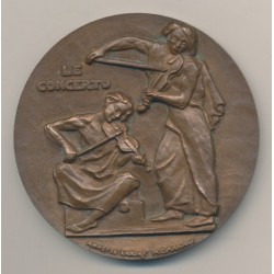 Médaille - Jean-Sébastien Bach - Le concerto - Bronze - 68mm - TTB+ 2