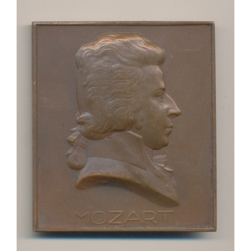 Plaquette - Mozart - Bronze - TTB
