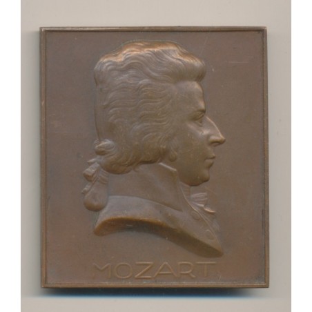 Plaquette - Mozart - Bronze - TTB