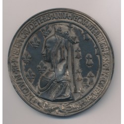 Médaille - Mariage Louis XII et Anne de Bretagne - refrappe - argent 200g - 71mm - SUP