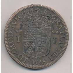 Reproduction - Teston Jeanne d'Albret 1564 - Bronze 63mm - N°11/100 - TTB+ 2