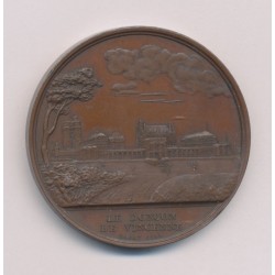 Médaille - Prise de la bastillée du donjon de Vincennes - Rogat 1844 - cuivre - 43mm - TTB+ 2
