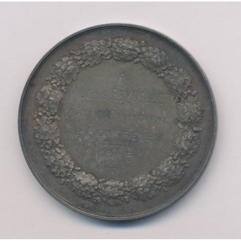 Médaille - L'Union compagnie d'assurances contre l'incendie - 1915 - argent 44g - 46mm - TTB