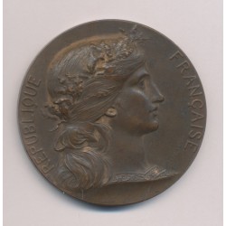 Médaille - Marianne - République Française - bronze - 51mm - TTB+