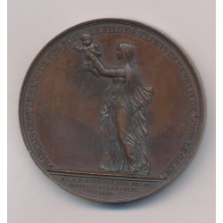 Médaille - Duchesse de Berry - 1820 - bronze - 51mm - Caqué - TTB+ 2