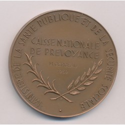 Médaille - Caisse de prévoyance - 1969 - bronze - 50mm - Coeffin - SUP 2