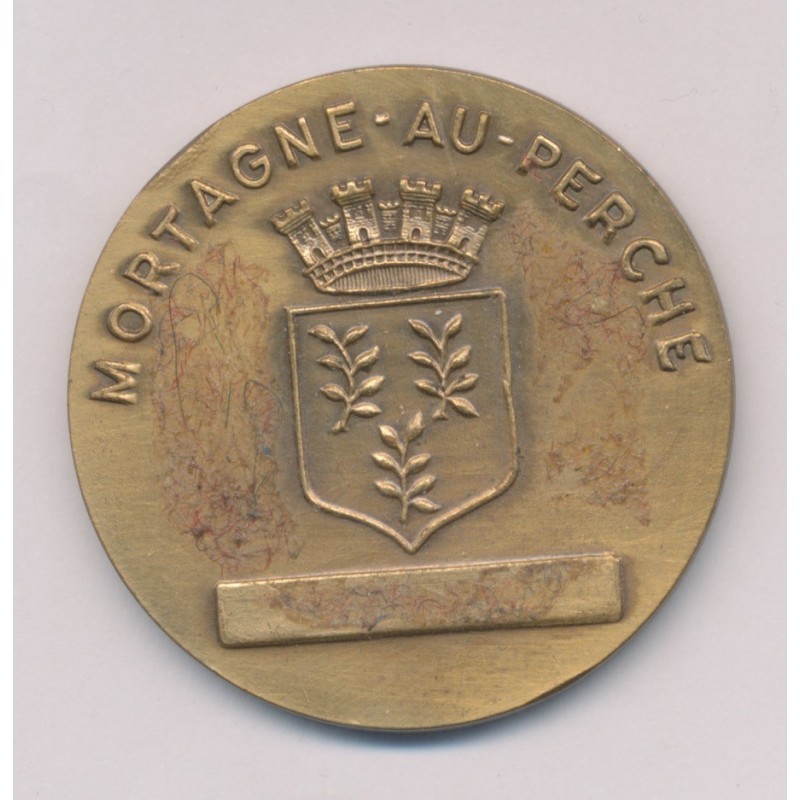 Médaille - Mortagne sur perche - bronze - 50mm - TTB