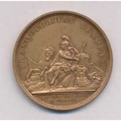 Médaille - Louis XV - Paix avec l'Espagne - refrappe - bronze - SUP 2