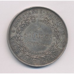 Médaille - Assistance publique - 1898-1899 - République Française - argent 35g - 42mm - TTB+ 2