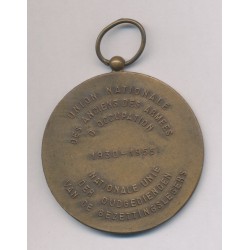Médaille - Union nationale des anciens des armées d'occupation - 1930-1955 - bronze 51mm - TTB 2