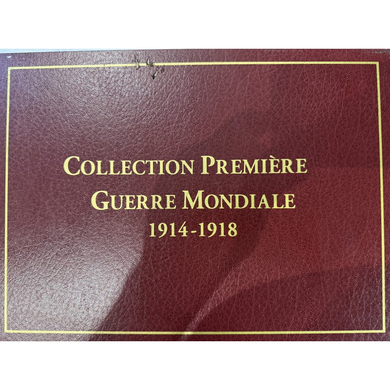 Coffret 24 Médailles - Collection Première guerre mondiale - 1914-1918 - Monnaie de Paris - bronze argenté - 68mm - Neuf