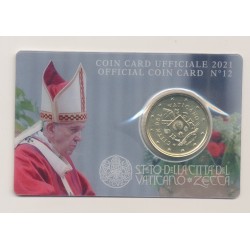 Coincard Vatican N°12 - 50 Cents 2021