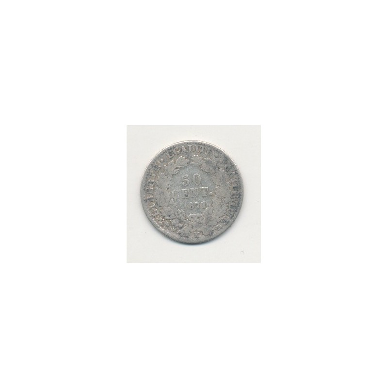 50 centimes Cérès - 1871 K Bordeaux