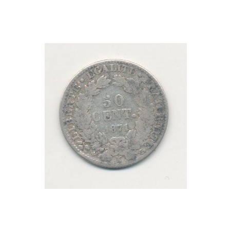 50 centimes Cérès - 1871 K Bordeaux