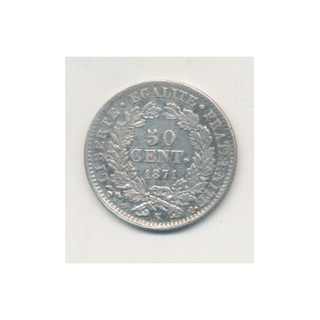 50 centimes Cérès - 1871 K Bordeaux