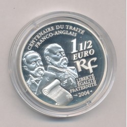 1,5 Euro 2004 - Entente cordiale - argent Belle Epreuve 2