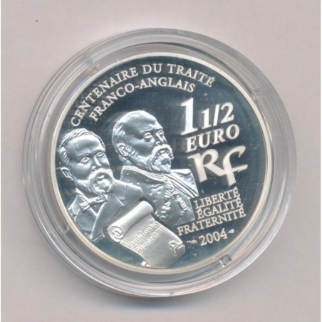 1,5 Euro 2004 - Entente cordiale - argent Belle Epreuve