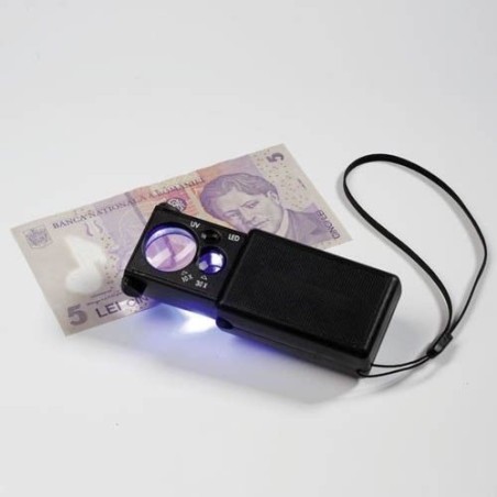 Loupe X10 avec LED et lampe UV