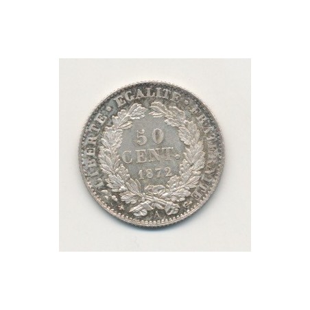 50 centimes Cérès - 1872 A Paris