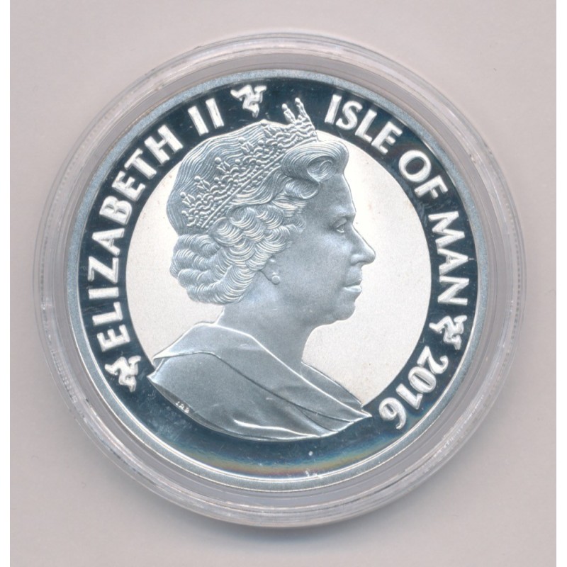 Ile de Man - 1 once angel 2016 - 1 once argent - FDC