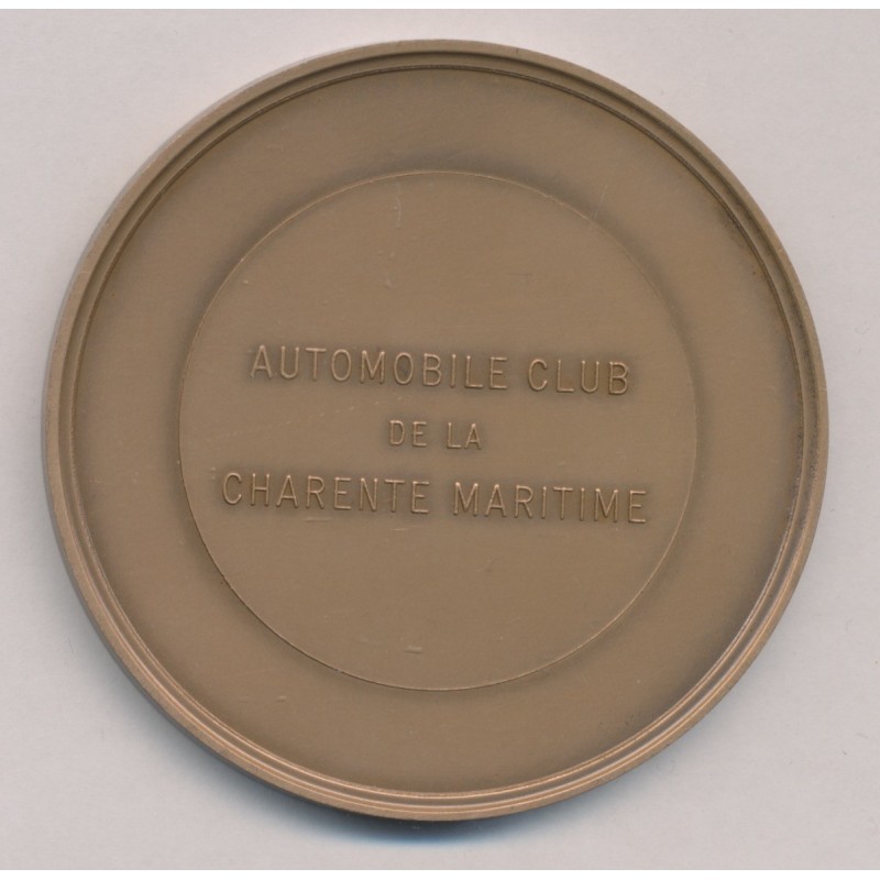 Médaille - Automobile club charente-maritime - La Rochelle - bronze 68mm - SUP